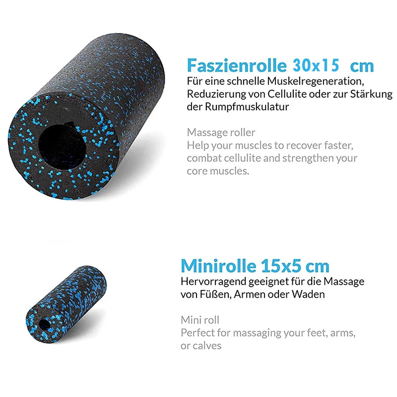 5 in 1 Massage Foam Rollers & Balls Fascia Set