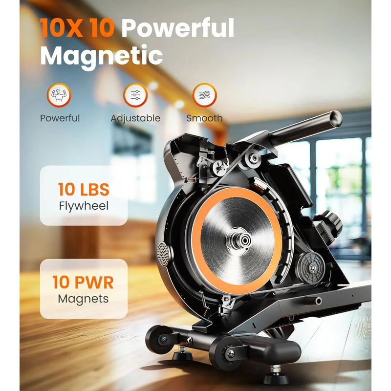 Magnetic Water Rowing Machine  w/ Bluetooth Support