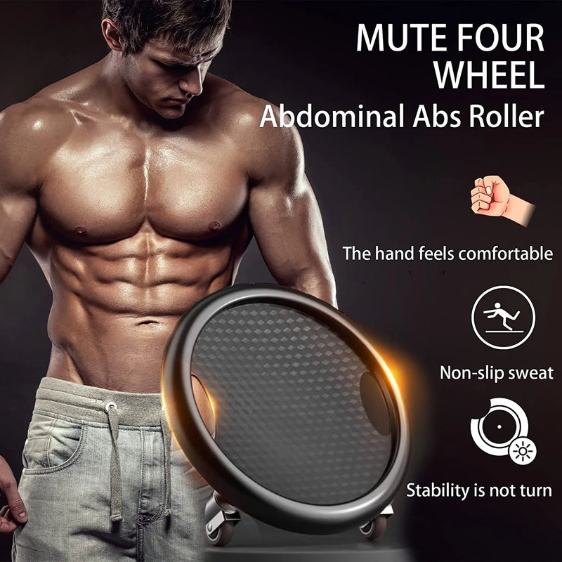 4-wheel Silent Multi-functional Ab Muscle Plate