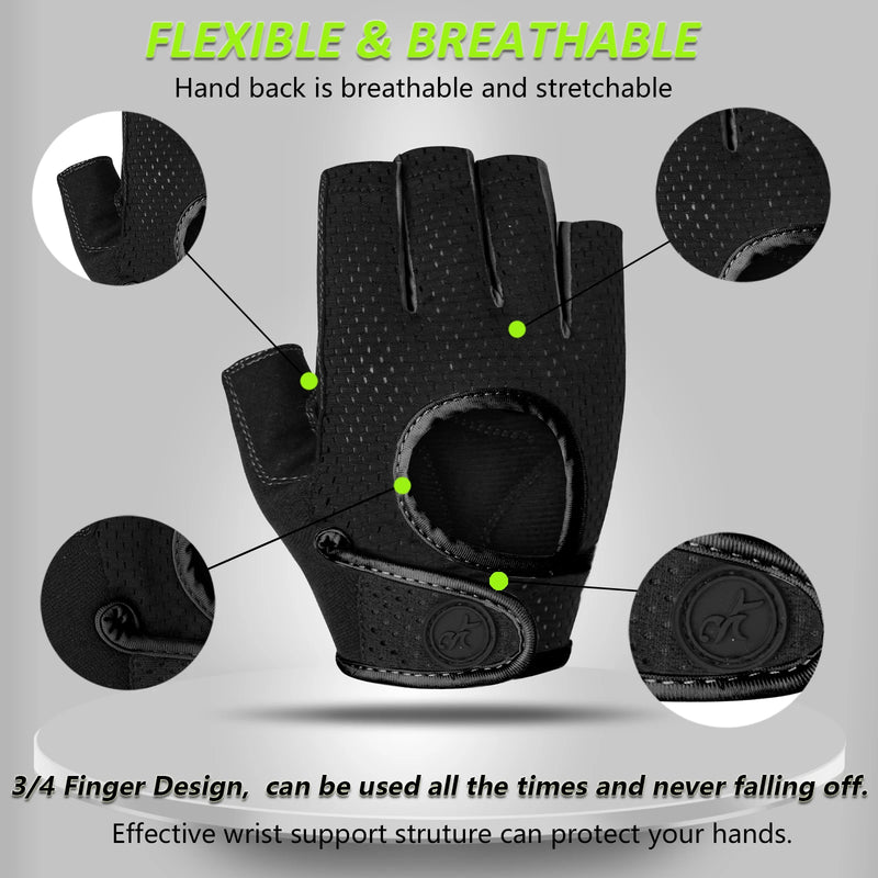 Half Finger Gel Pad Training Weight Lifting Gloves